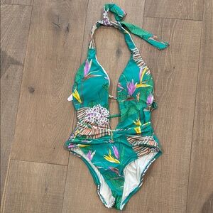 Sexy Trina Turk One Piece Swimsuit with Plunging V-Neckline